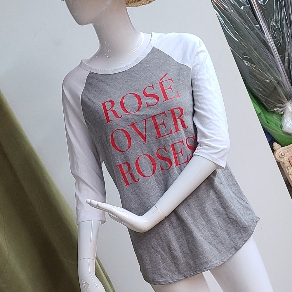 M❤️DERN LUX Ross Over Rose Top
